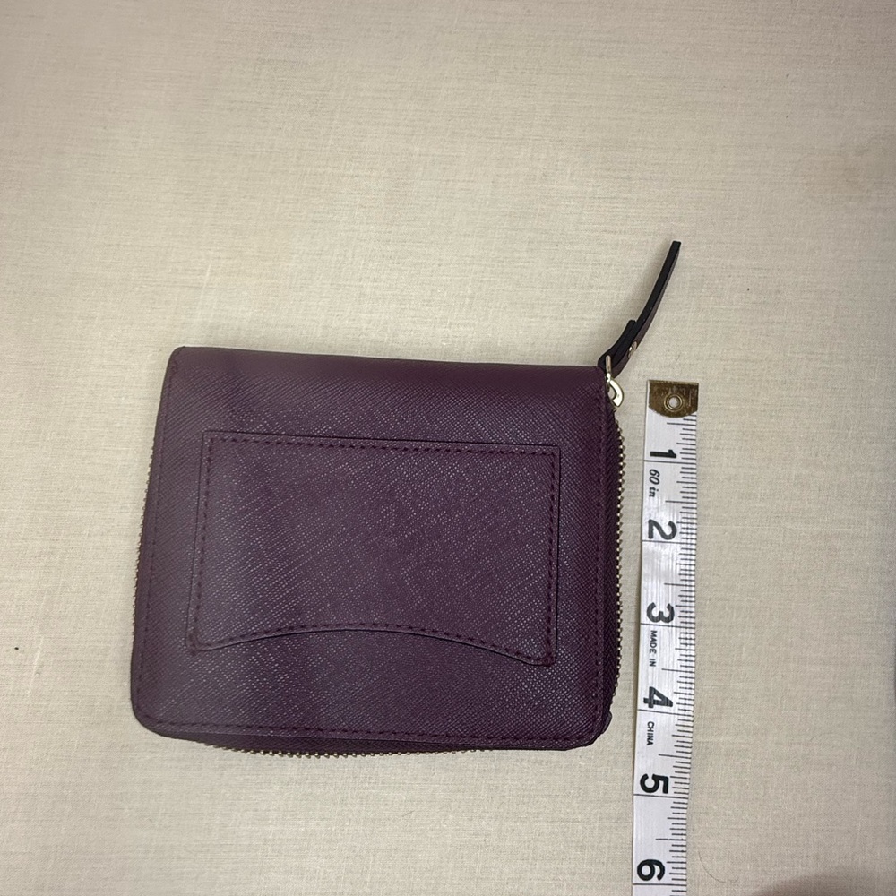 Kate Spade Burgundy Zip-Around Wallet - Like New - Picture 2 of 6